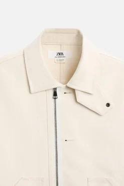 ZARA Blusões^BLUSÃO BOTÕES LIMITED EDITION Cru