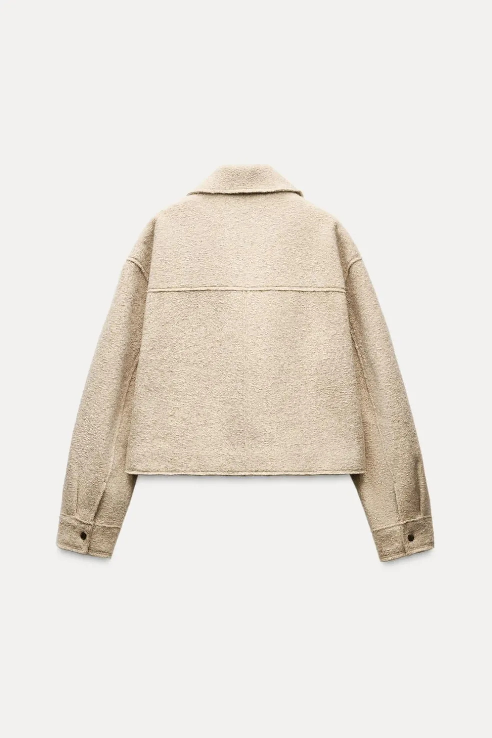 ZARA Winter Layersnew|Blusões^BLUSÃO BOUCLÉ COM BOLSOS DE CHAPA Bege