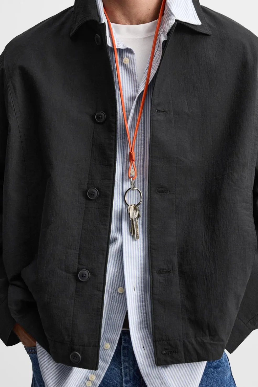 ZARA Blusões^BLUSÃO BOXY FIT COM ESTRUTURA Preto