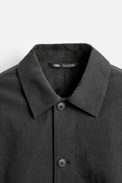 ZARA Blusões^BLUSÃO BOXY FIT COM ESTRUTURA Preto