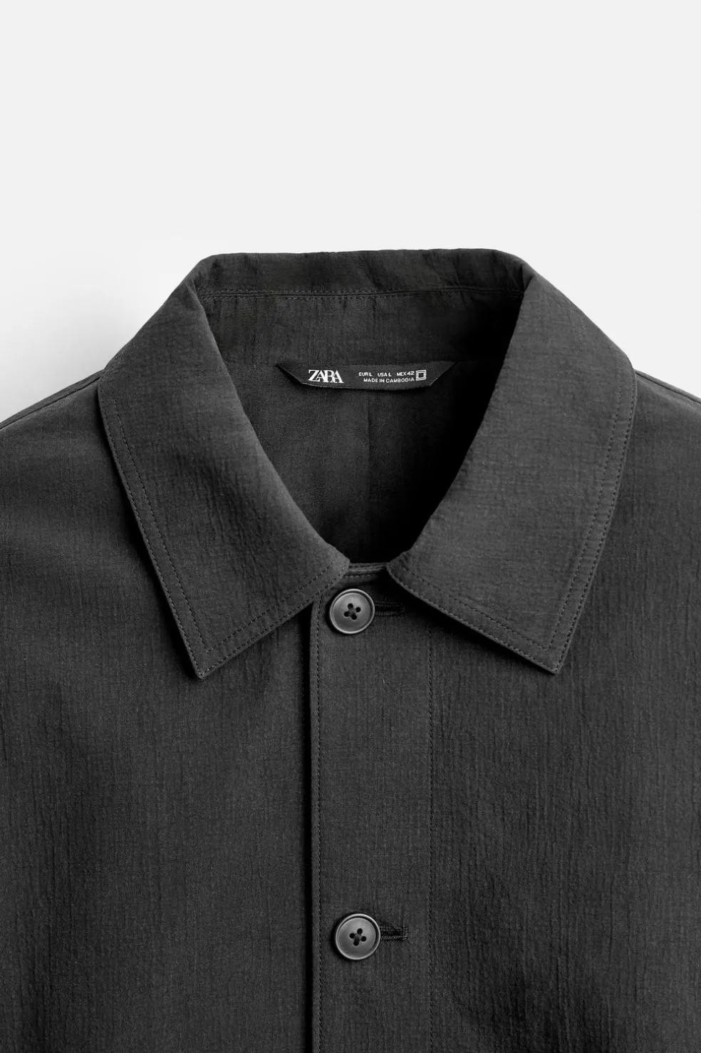 ZARA Blusões^BLUSÃO BOXY FIT COM ESTRUTURA Preto