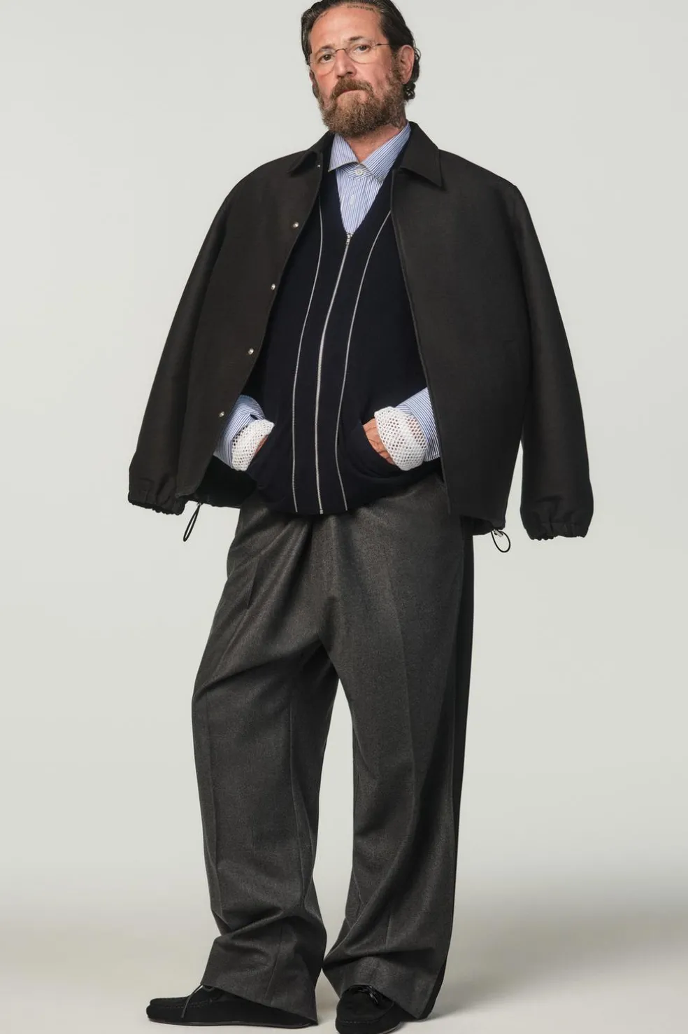 ZARA Blusões^BLUSÃO BOXY FIT X STEFANO PILATI Carvão