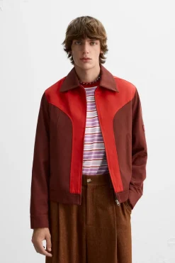 ZARA Blusões^BLUSÃO COLOR BLOCK X HARRY LAMBERT Vermelho