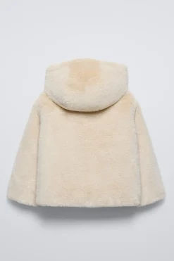 BLUSÃO COM CAPUZ DE PELO SINTÉTICO-ZARA Store