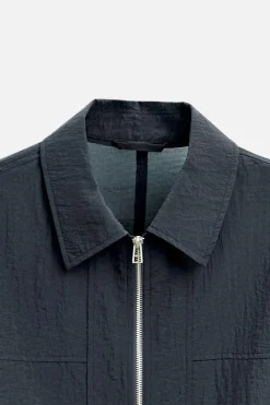ZARA Blusões^BLUSÃO COM ESTRUTURA Azul-marinho