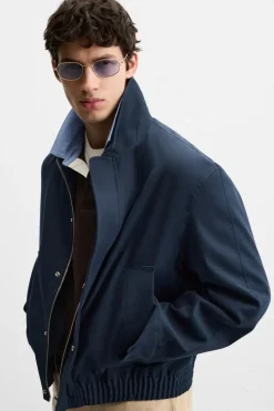 ZARA Blusões^BLUSÃO COM ESTRUTURA Azul-marinho