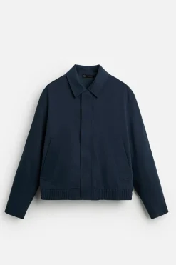 ZARA Blusões^BLUSÃO COM ESTRUTURA Azul-marinho