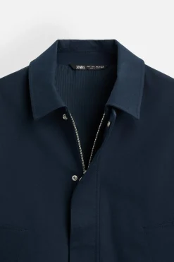 ZARA Blusões^BLUSÃO COM ESTRUTURA Azul-marinho