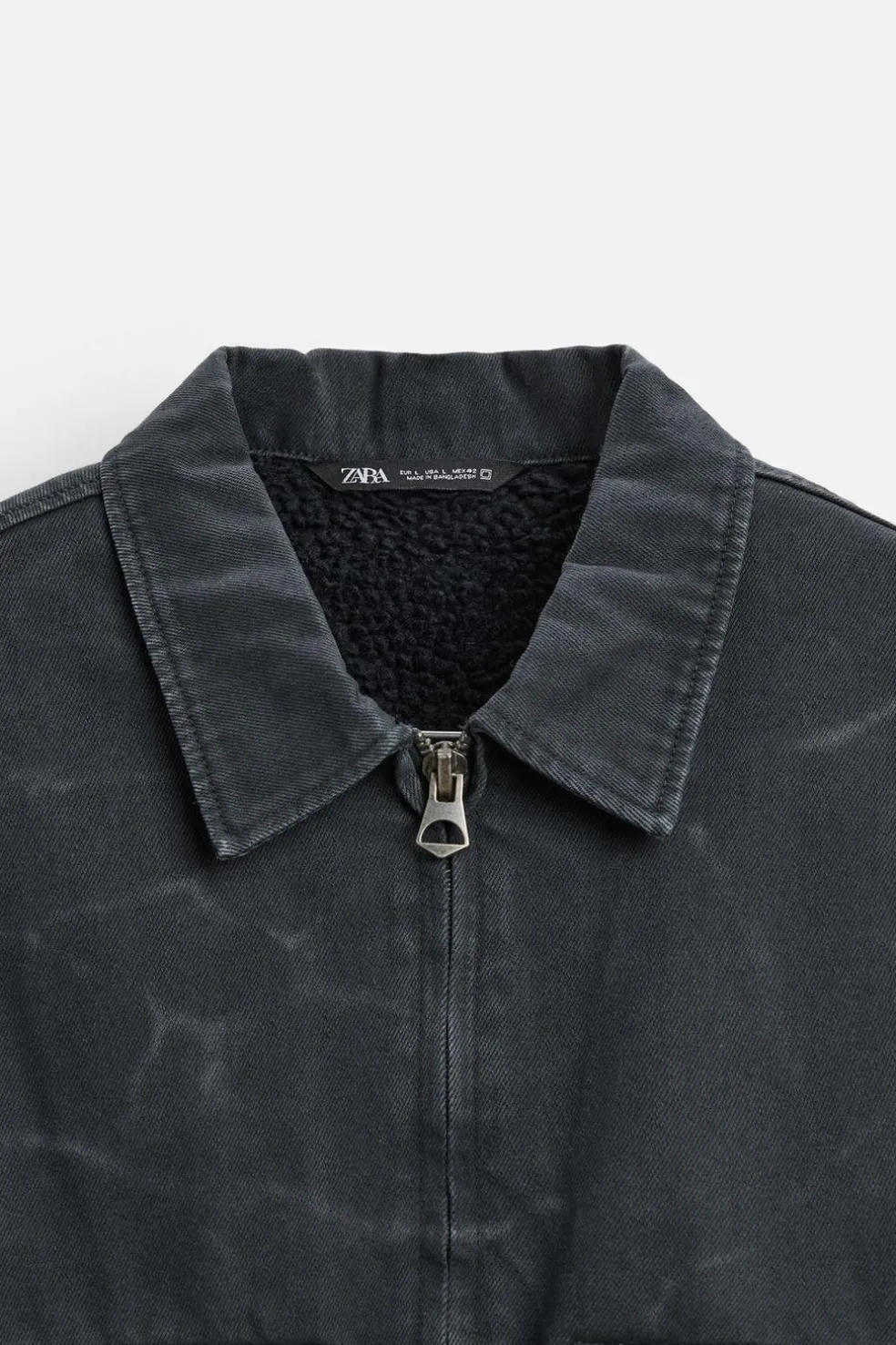 ZARA Blusões^BLUSÃO COM ESTRUTURA LAVADO Azul
