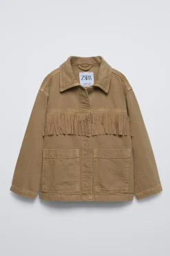 BLUSÃO COM FRANJAS-ZARA Online