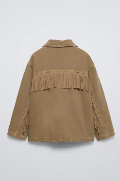 BLUSÃO COM FRANJAS-ZARA Online