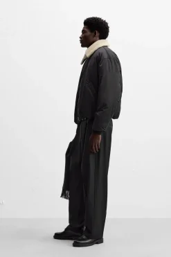 ZARA Vestuário De Inverno|Blusões^BLUSÃO COM GOLA COMBINADA Preto