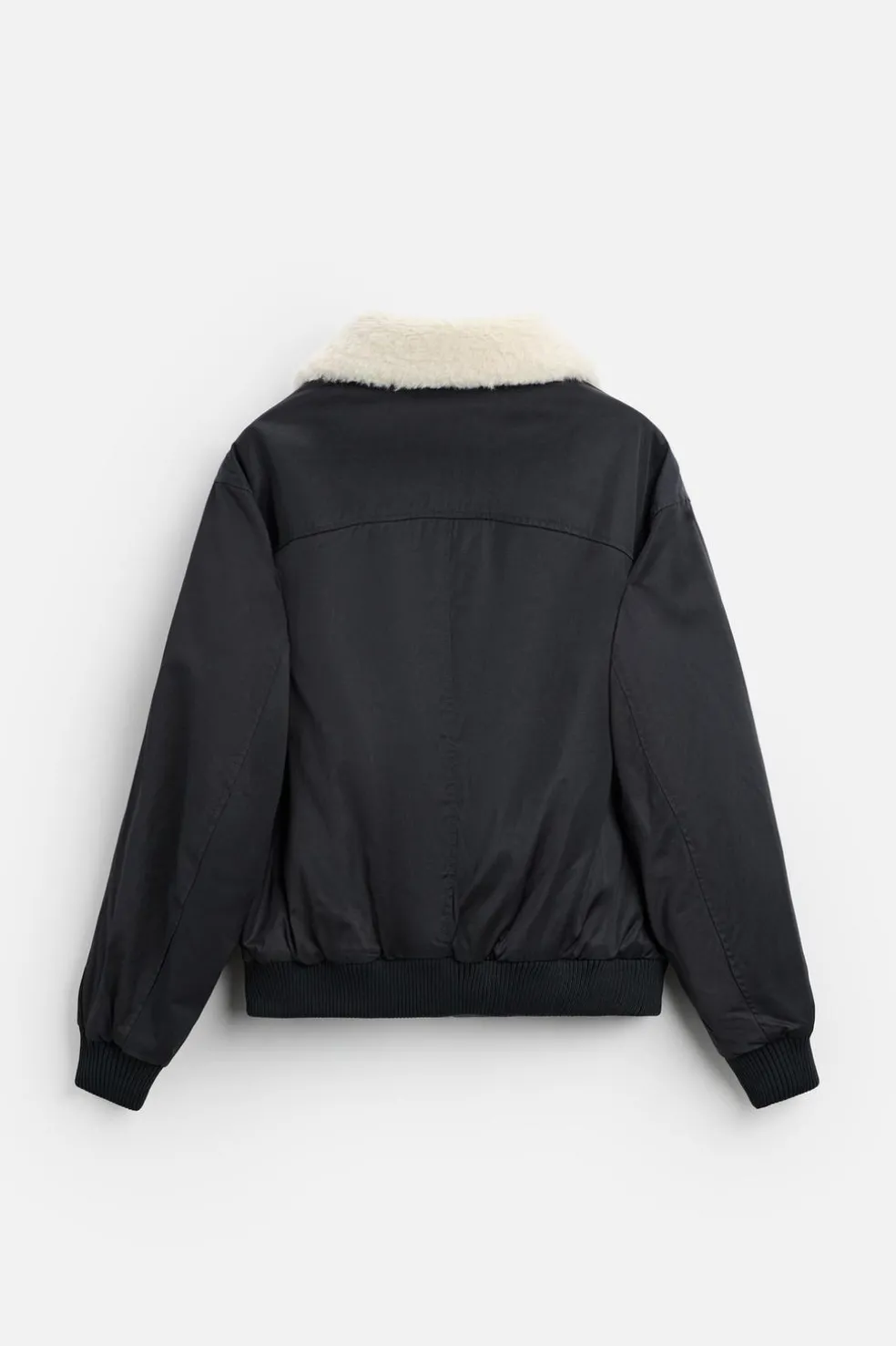 ZARA Vestuário De Inverno|Blusões^BLUSÃO COM GOLA COMBINADA Azul