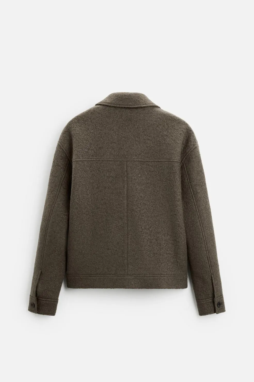 ZARA Vestuário De Inverno|Blusões^BLUSÃO COM TEXTURA BOUCLÉ Caqui-claro
