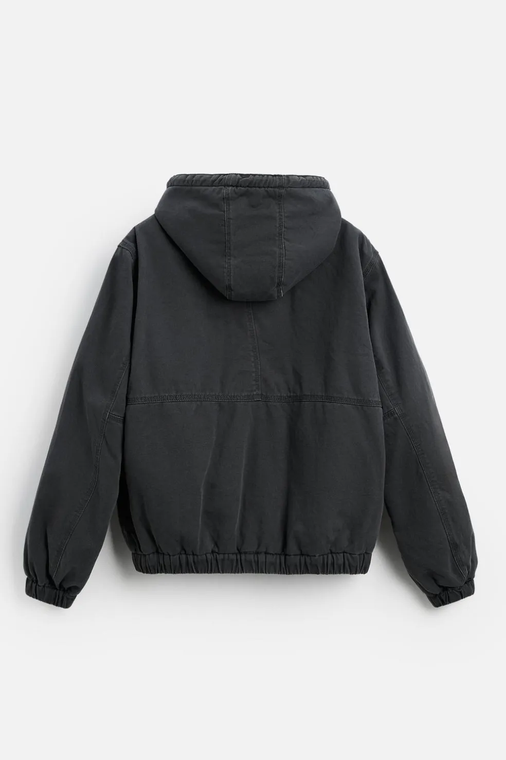 ZARA Vestuário De Inverno|Blusões^BLUSÃO COMBINADO CAPUZ Preto