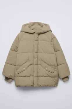 BLUSÃO COMPRIDO ACOLCHOADO-ZARA New