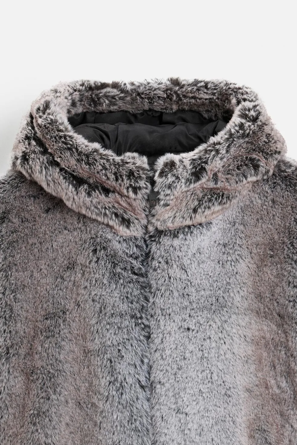 ZARA Vestuário De Inverno|Blusões^BLUSÃO CROPPED EFEITO DE PELO Bege / Verde