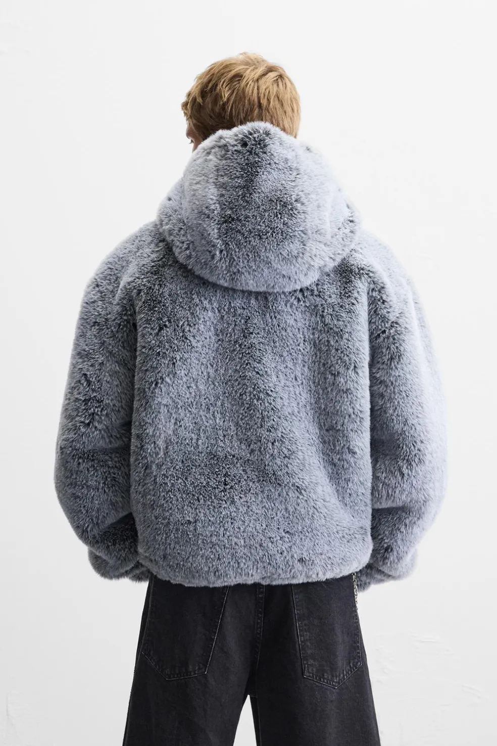 ZARA Vestuário De Inverno|Blusões^BLUSÃO CROPPED EFEITO DE PELO Gelo