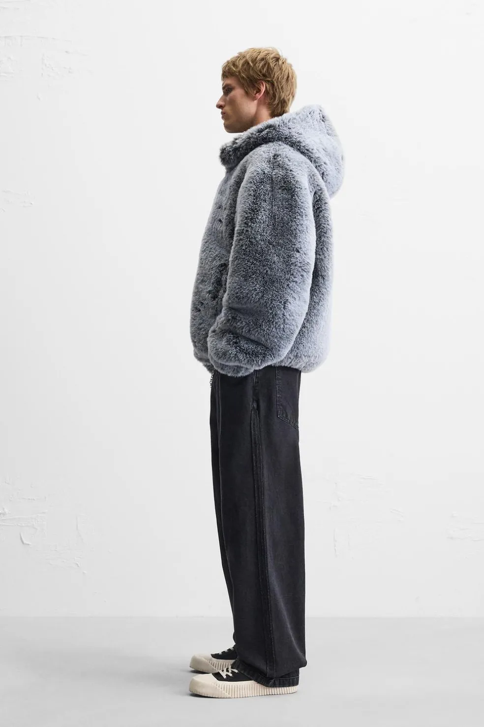 ZARA Vestuário De Inverno|Blusões^BLUSÃO CROPPED EFEITO DE PELO Gelo