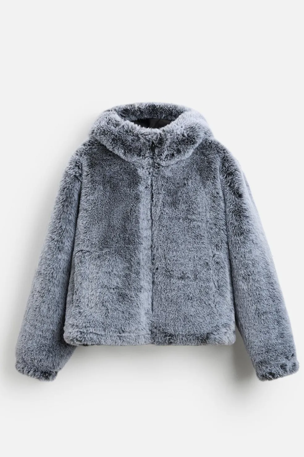 ZARA Vestuário De Inverno|Blusões^BLUSÃO CROPPED EFEITO DE PELO Gelo