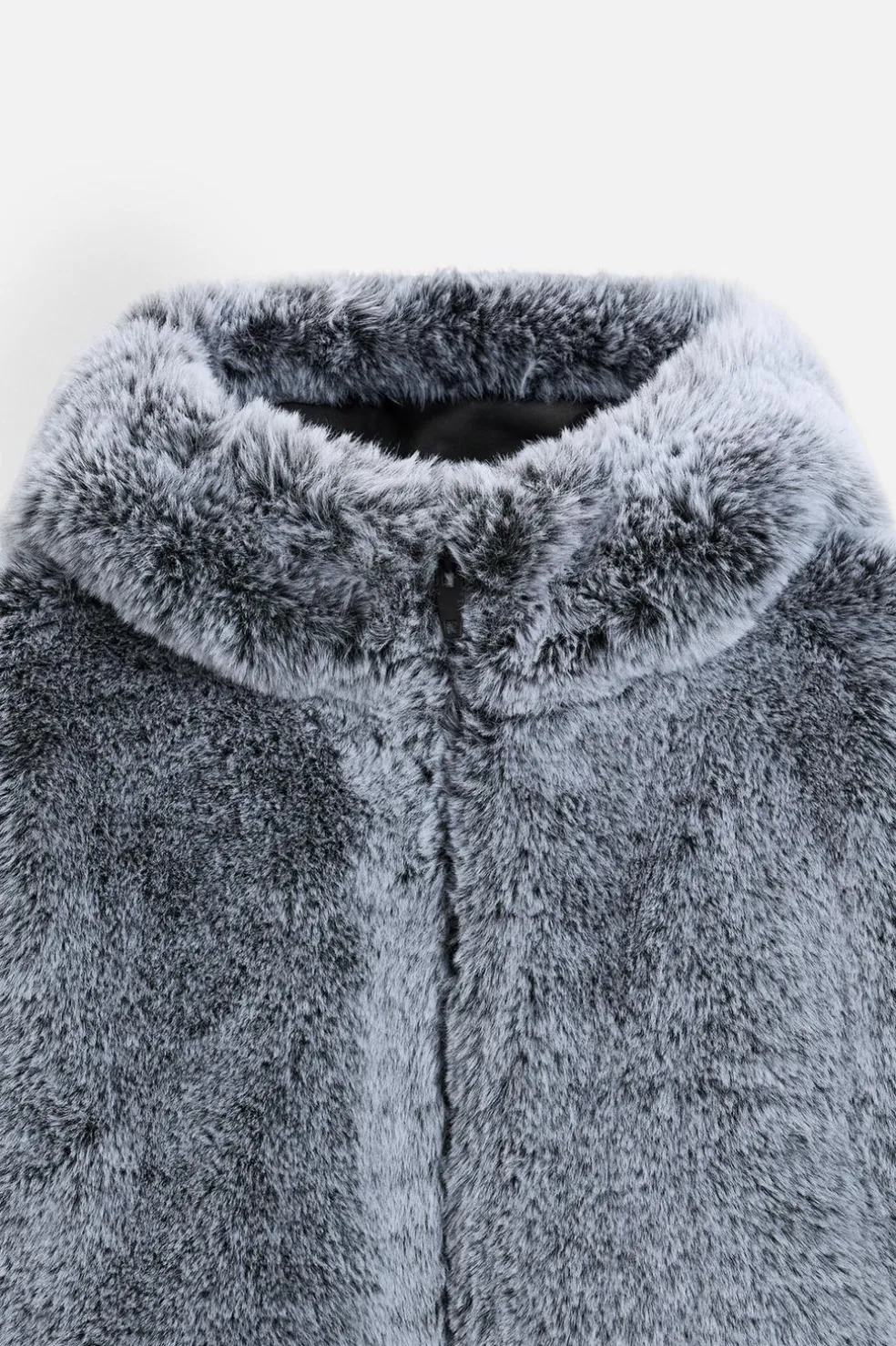 ZARA Vestuário De Inverno|Blusões^BLUSÃO CROPPED EFEITO DE PELO Gelo
