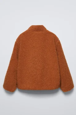 BLUSÃO DE EFEITO PELO ENCARACOLADO BORDADO-ZARA Store