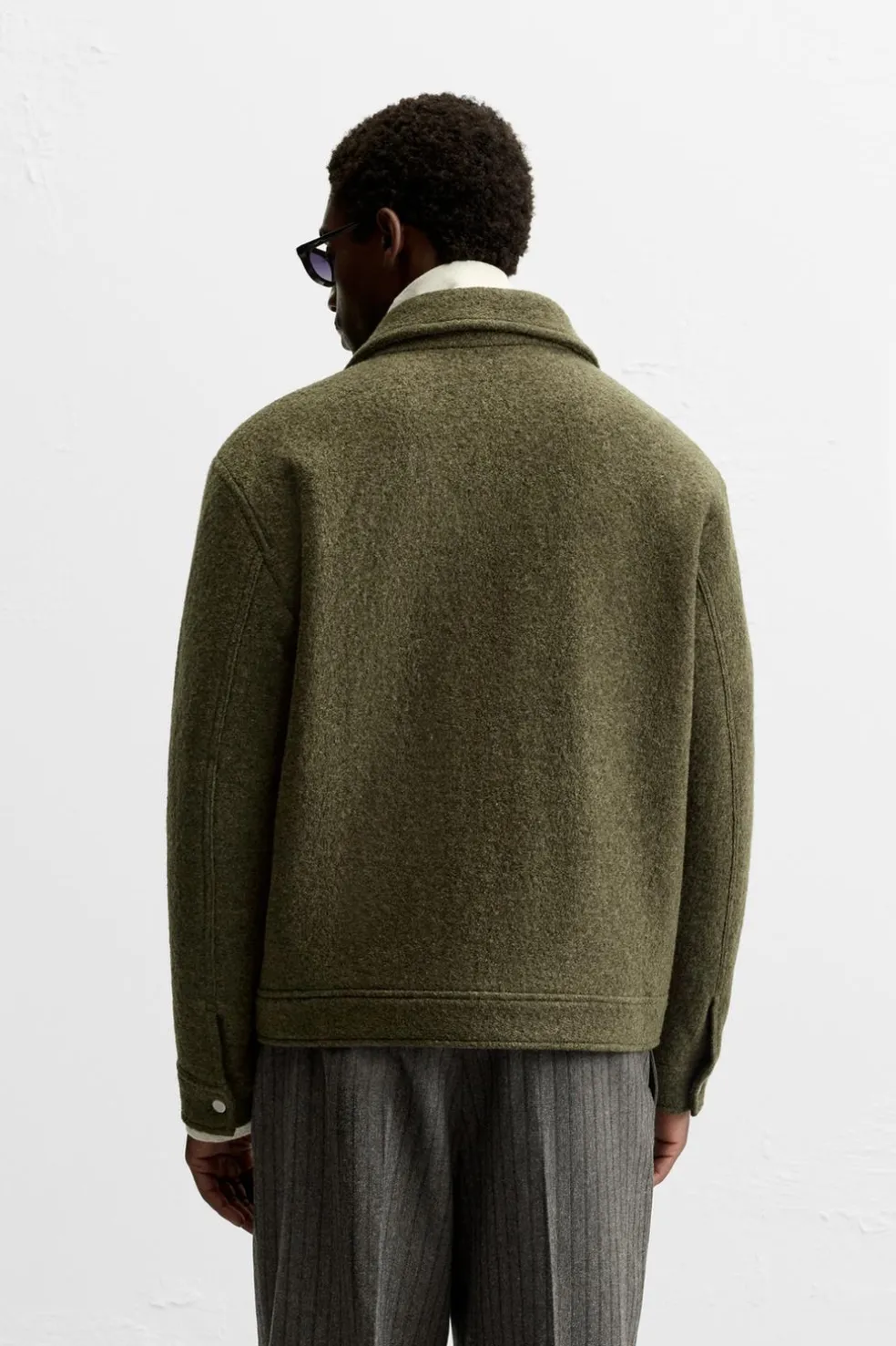 ZARA Vestuário De Inverno|Blusões^BLUSÃO DE LÃ COM TEXTURA BOUCLÉ Verde-vigoré