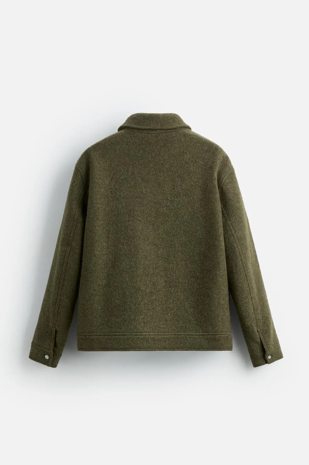 ZARA Vestuário De Inverno|Blusões^BLUSÃO DE LÃ COM TEXTURA BOUCLÉ Verde-vigoré