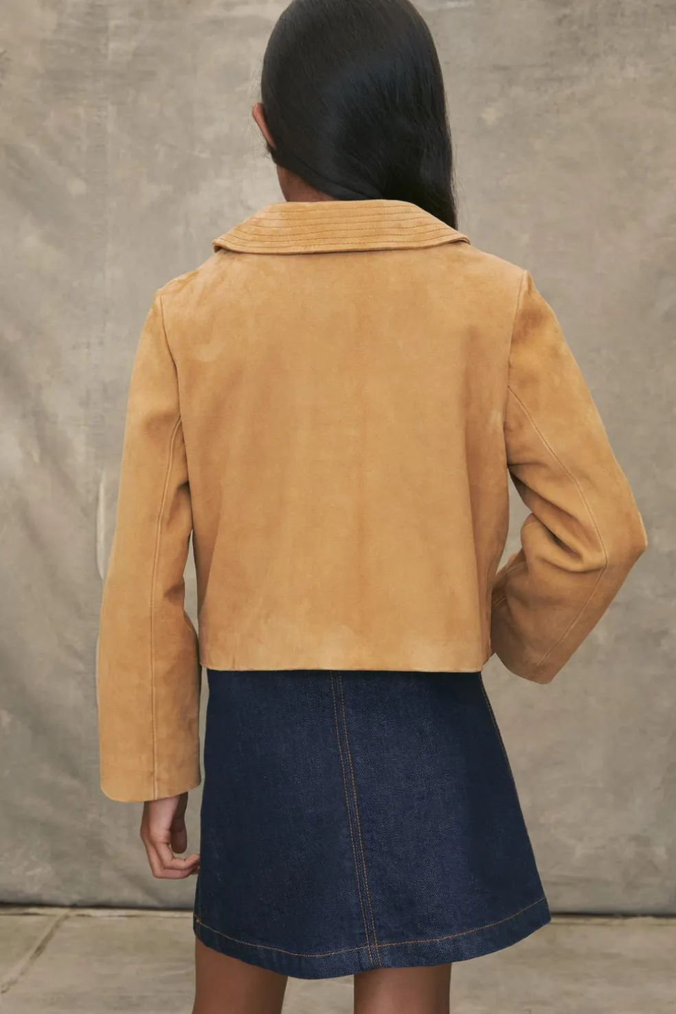 BLUSÃO DE PELE CAMURÇA LIMITED EDITION-ZARA Shop