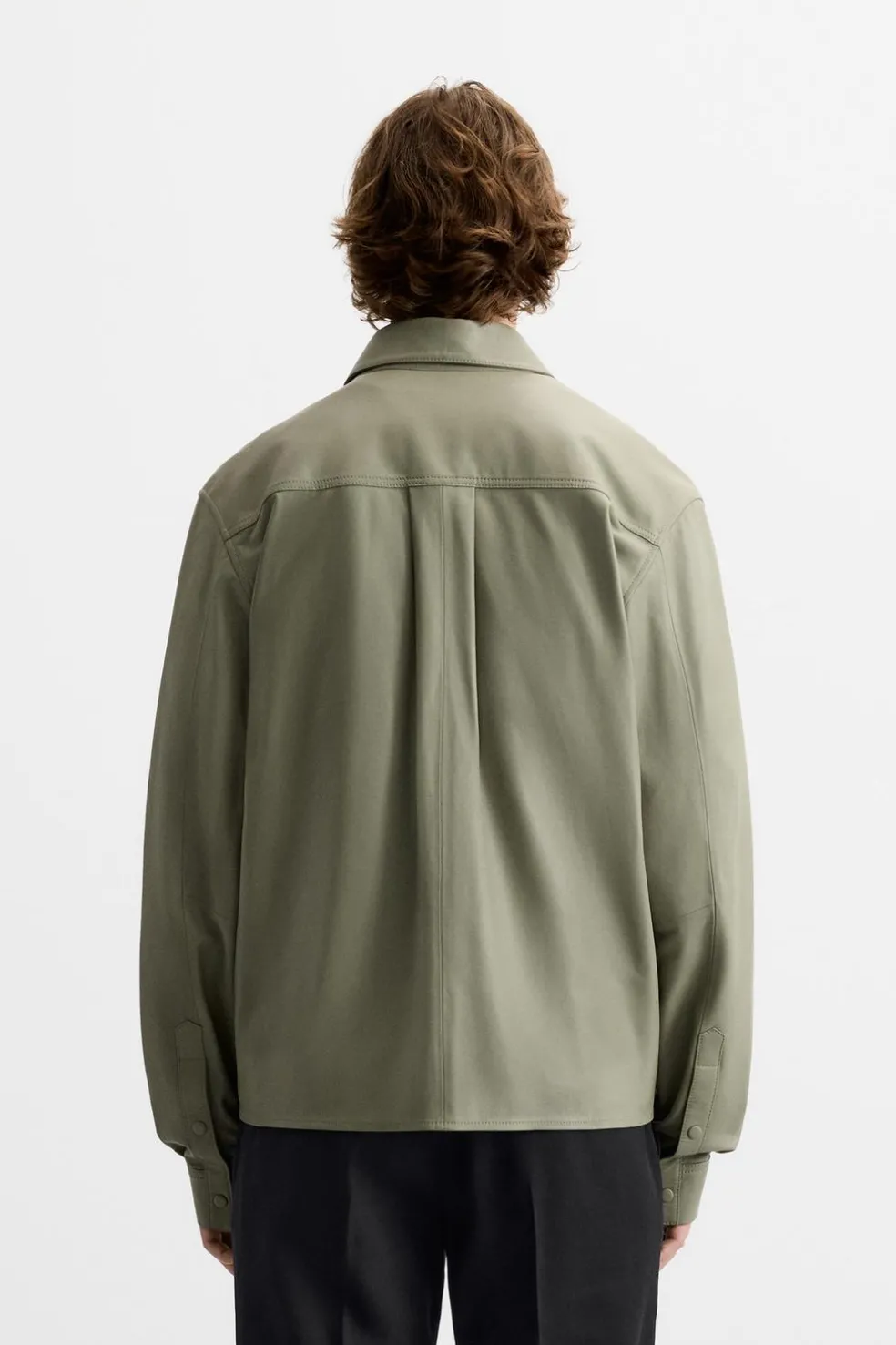 ZARA Blusões|Pele^BLUSÃO DE PELE LIMITED EDITION Verde