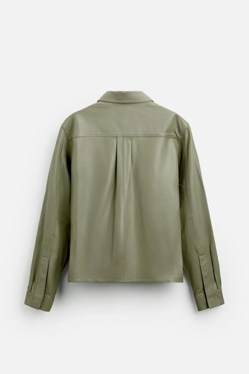 ZARA Blusões|Pele^BLUSÃO DE PELE LIMITED EDITION Verde