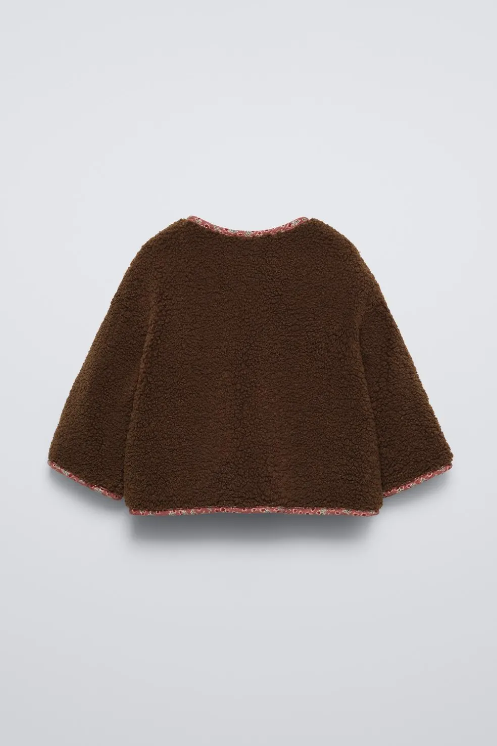 BLUSÃO DE PELO SINTÉTICO ENCARACOLADO COM FLORES-ZARA Cheap