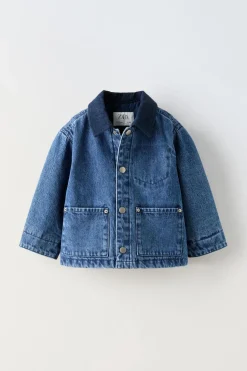 BLUSÃO DENIM ACOLCHOADO-ZARA Outlet