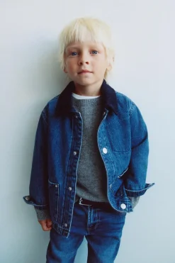 BLUSÃO DENIM ACOLCHOADO-ZARA Outlet