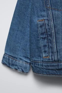 BLUSÃO DENIM COM EFEITO DE PELO ENCARACOLADO-ZARA Discount