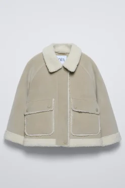 BLUSÃO DUPLA FACE EFEITO DE PELO ENCARACOLADO-ZARA Best