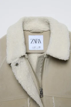 BLUSÃO DUPLA FACE EFEITO DE PELO ENCARACOLADO-ZARA Best