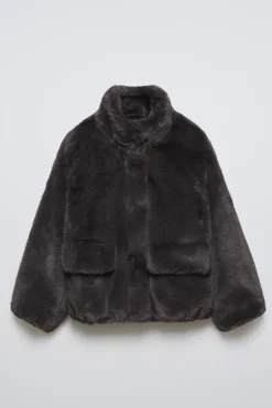 BLUSÃO EFEITO DE PELO-ZARA Discount