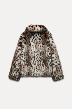 ZARA Sobretudos / Anoraques|Blusões^BLUSÃO EFEITO PELO ZW COLLECTION Leopardo