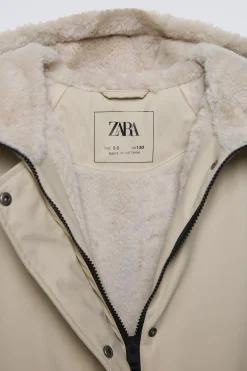 BLUSÃO ENGOMADO COM PELO-ZARA Discount
