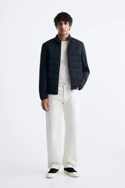 ZARA Blusões|Casacos De Pluma^BLUSÃO LEVE ACOLCHOADO Azul-marinho
