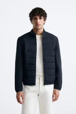 ZARA Blusões|Casacos De Pluma^BLUSÃO LEVE ACOLCHOADO Azul-marinho