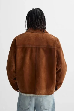 ZARA Blusões|Pele^BLUSÃO PELE BOLSOS Telha