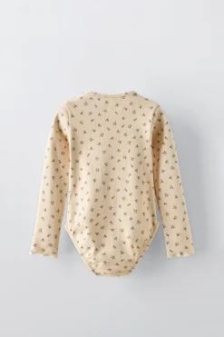 BODY COM NERVURAS E ESTAMPADO FLORAL-ZARA Cheap