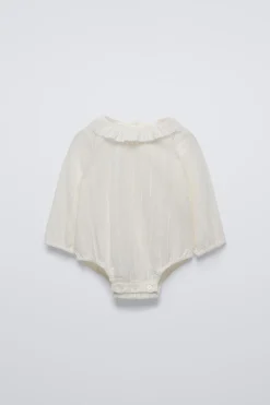 BODY DE DECOTE COM FOLHO-ZARA Store