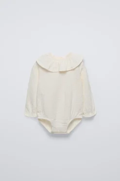 BODY PLUMETI COM FOLHO-ZARA Clearance