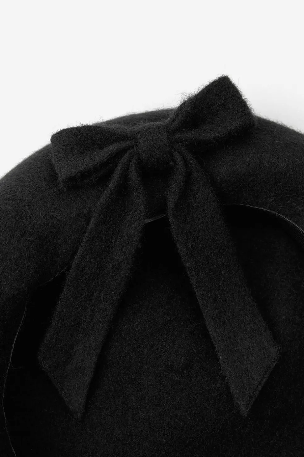 ZARA Acessórios / Bijuteria^BOINA DE LÃ COM LAÇO Preto