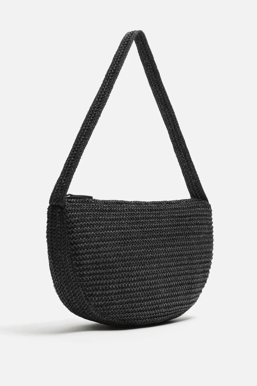 ZARA Malas / Mochilas^BOLSA A TIRACOLO ENTRANÇADA Preto