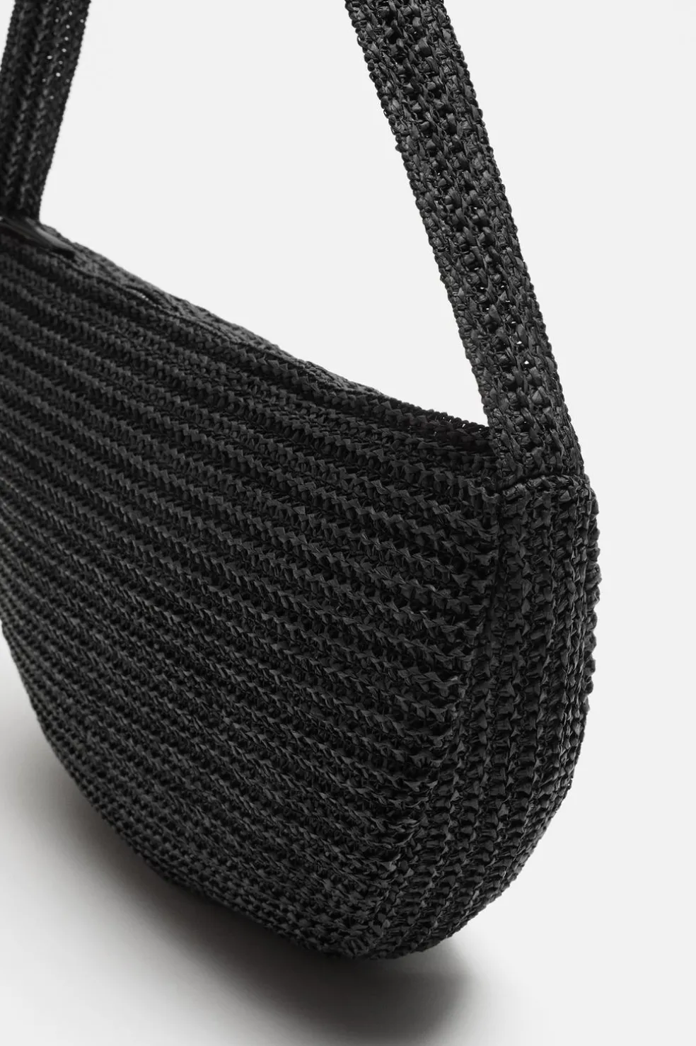 ZARA Malas / Mochilas^BOLSA A TIRACOLO ENTRANÇADA Preto