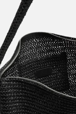 ZARA Malas / Mochilas^BOLSA A TIRACOLO ENTRANÇADA Preto